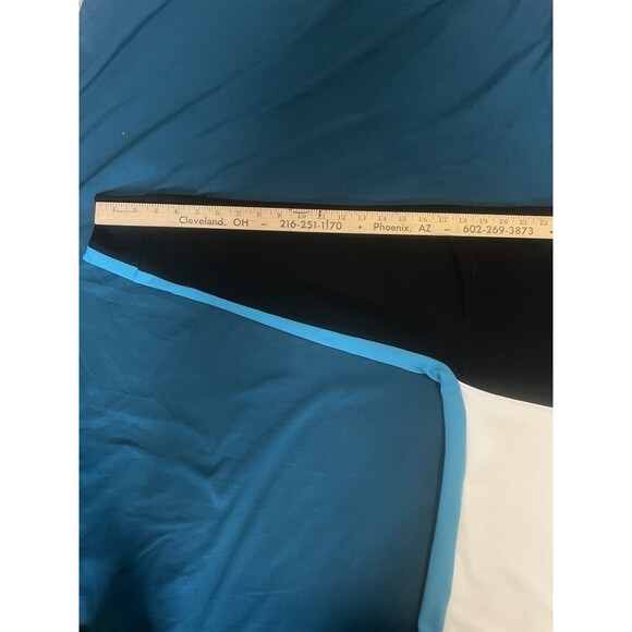 Women DKNY Sport 1/2 Zip Pullover Crop Logo Sweatshirt, Blue & Black Size Small - Picture 7 of 9